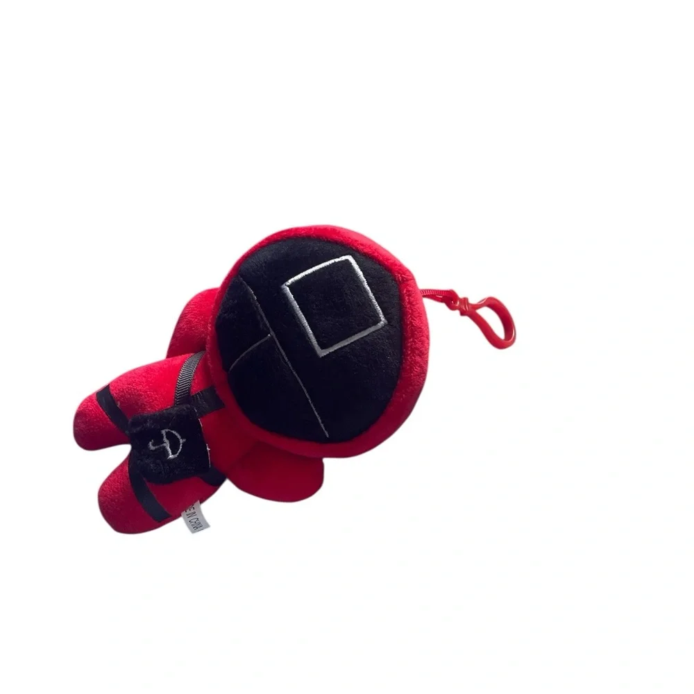 Squid Game Red and Black Plush Keychain
